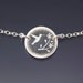 Tiny Flower and Hummingbird Necklace - Etched Sterling Silver