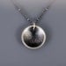Etched Silver Dandelion Wish Necklace