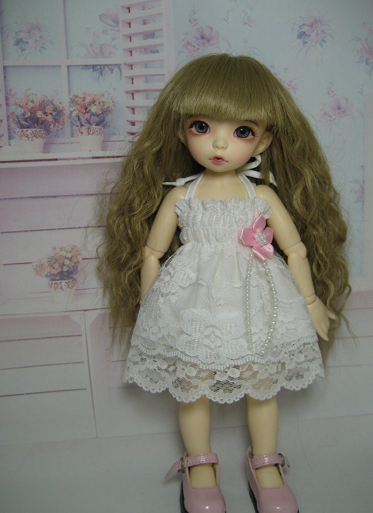 White Lace Dress for Littlefee/YoSD