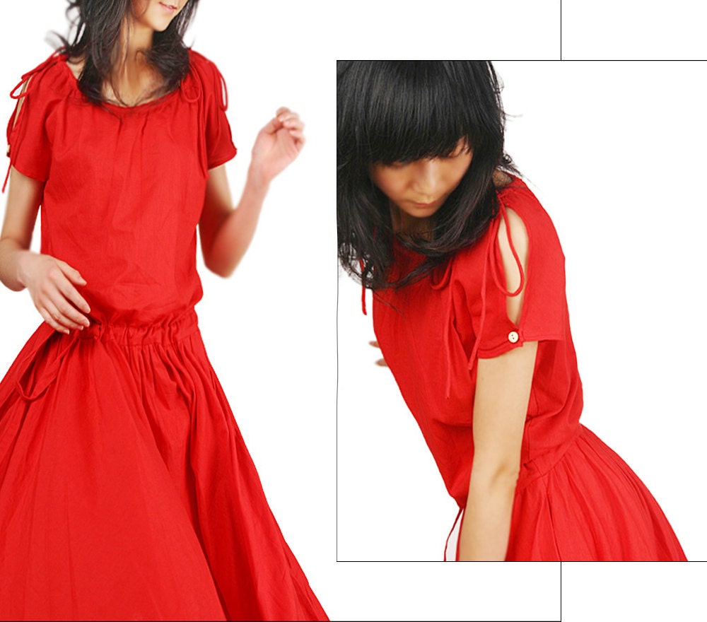Be beautiful like summer flowers - ethereal linen dress (Q3112)