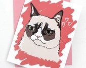 CAT MEME Grumpy Cat A2 Folded Card with Coordinating Envelope
