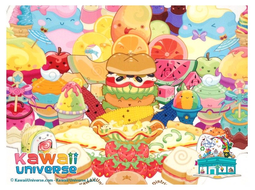 Kawaii Food Bonanza - Medium Vinyl Sticker