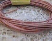 Natural Leather Cord Rose Pink .5mm for Crafts Jewelry Making 3 yards