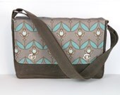 Chocolate Brown Waxed Canvas laptop Messenger Bag