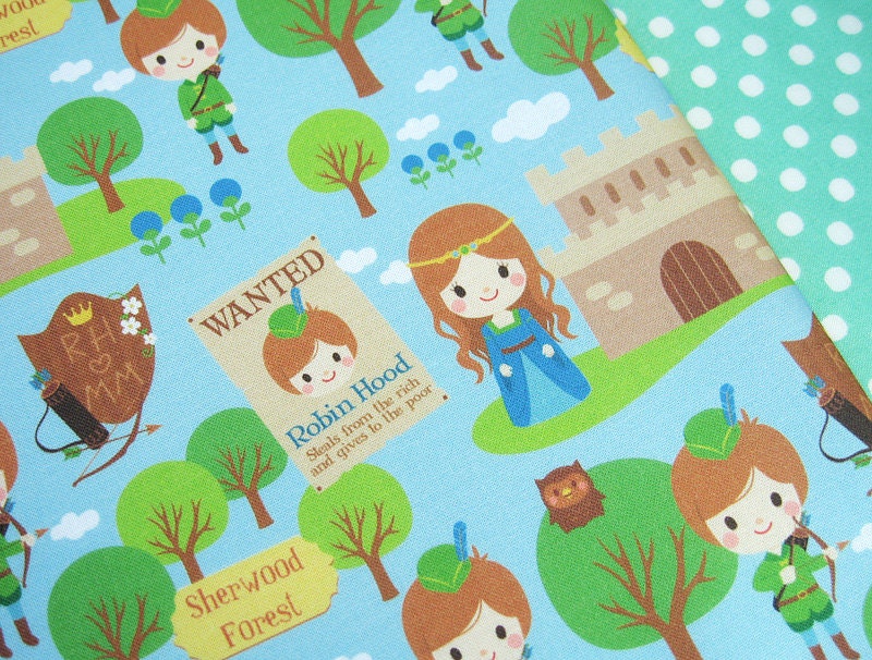 Robin Hood Fabric - fat quarter - a Smile Recipe original design