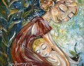 Growing (in the dirt) - Archival 8x10 signed motherhood print from an acrylic painting by Katie m. Berggren