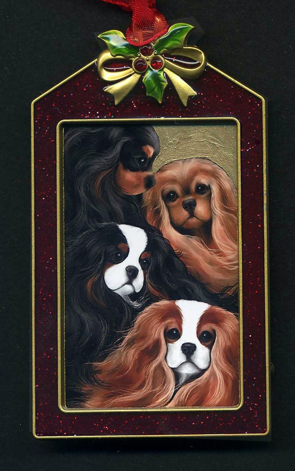 Cavalier King Charles Spaniel dog Christmas ornament