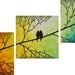 Original Oil Landscape Painting Impasto Love Birds Tree painting Wall Decor "Harmony" by QIQIGALLERY
