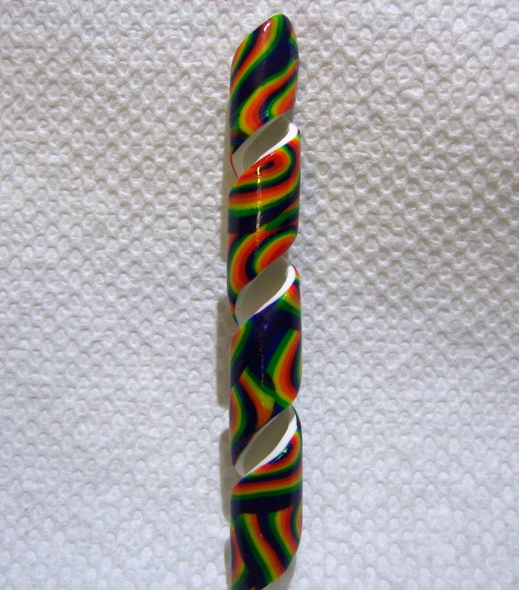 Dreadlocks Bead Coil  for Thinner Dreads  6 MM Wide Holes Handcrafted Abstract Design
