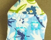 Tiny House Brooch in blues and greens - gift under 20