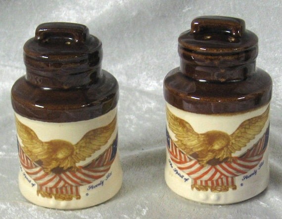 McCoy Pottery Spirit of 76 Salt and Pepper Shakers by ChinaLady