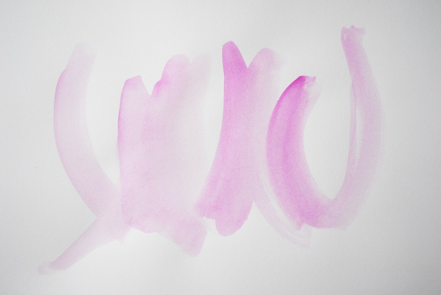 graphic watercolor in pink