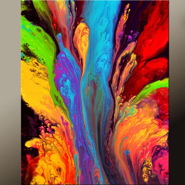 Abstract Art Print 11x14 Matted Contemporary Wall Art Prints by Destiny Womack - dWo - Reaching for Heaven