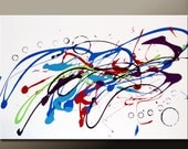 Abstract Canvas Art Painting 36x24 Original Modern Contemporary Art by Destiny Womack  - dWo - Balancing Chaos ON SALE