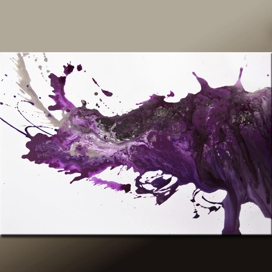 Abstract Canvas Art Painting 36x24 Original Modern Contemporary Paintings by Destiny Womack - dWo - After Midnight