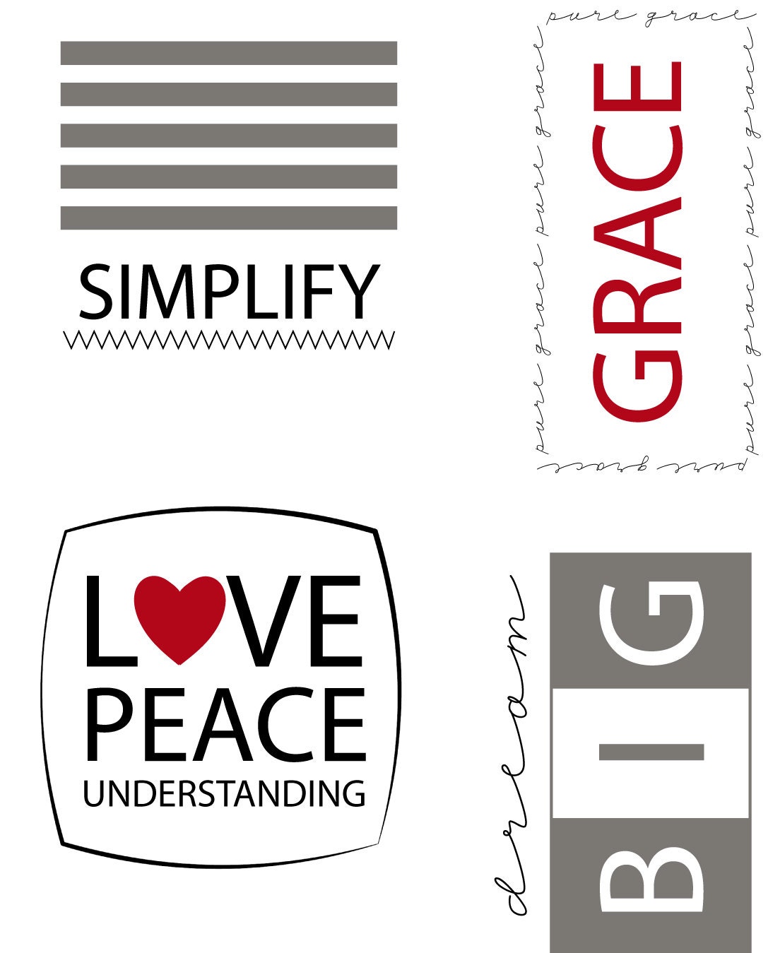 Four Square Bag Iron On Labels