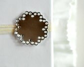 10 Silver Foil Doily Stickers Envelope Seals Metallic
