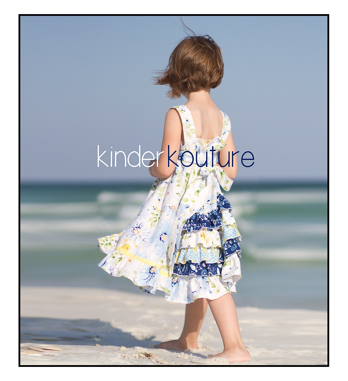 Margarita Dress - White and Yellow Daisy ruffled Summer Dress for girls