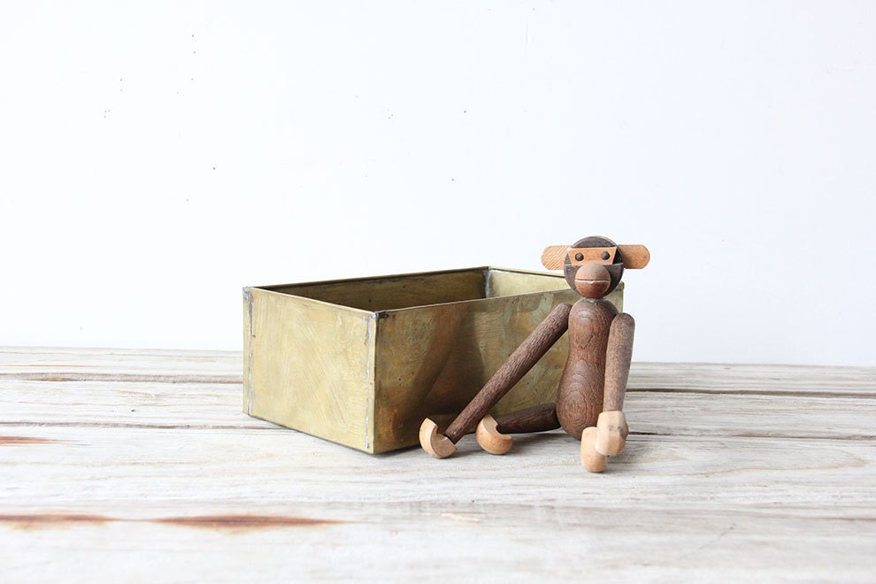 Solid Brass Box. Perfect Desk Organizer