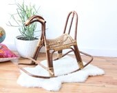 Modern Rattan Rocking Horse