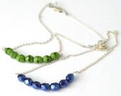 colorful beaded layering bracelets // silver