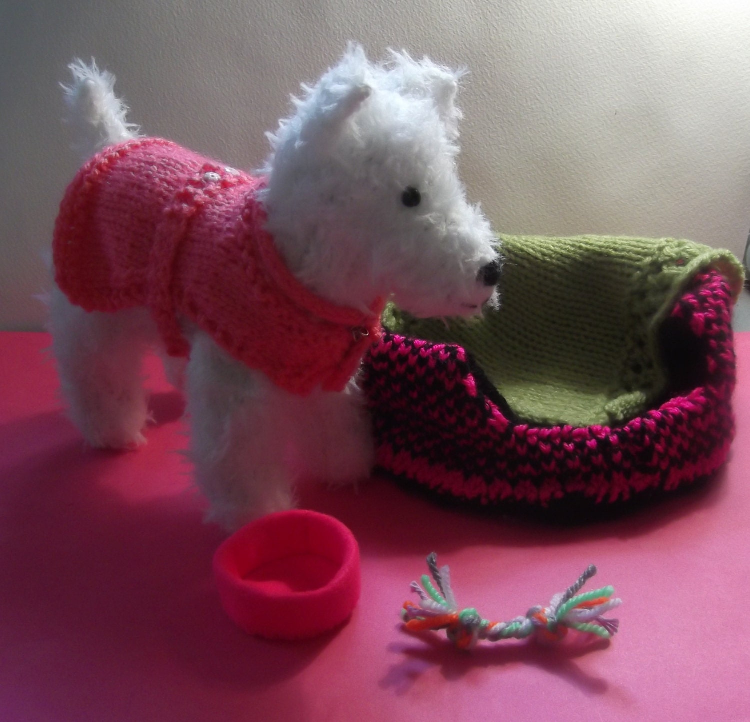 Mini Knitted Dog Set