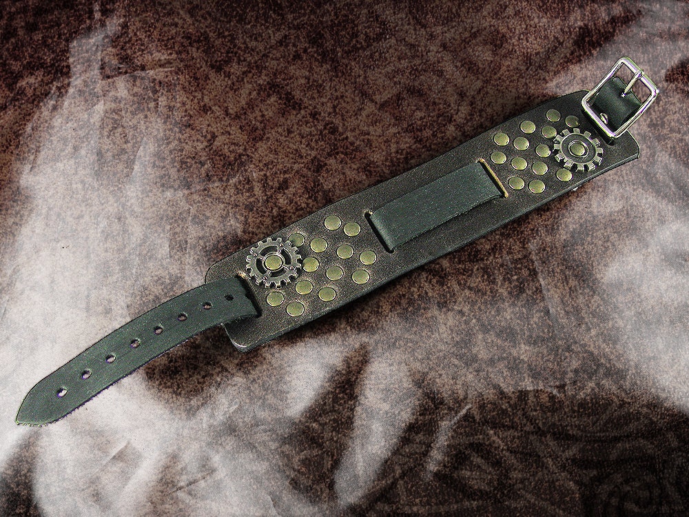 Leather Watch Cuff - The Gears