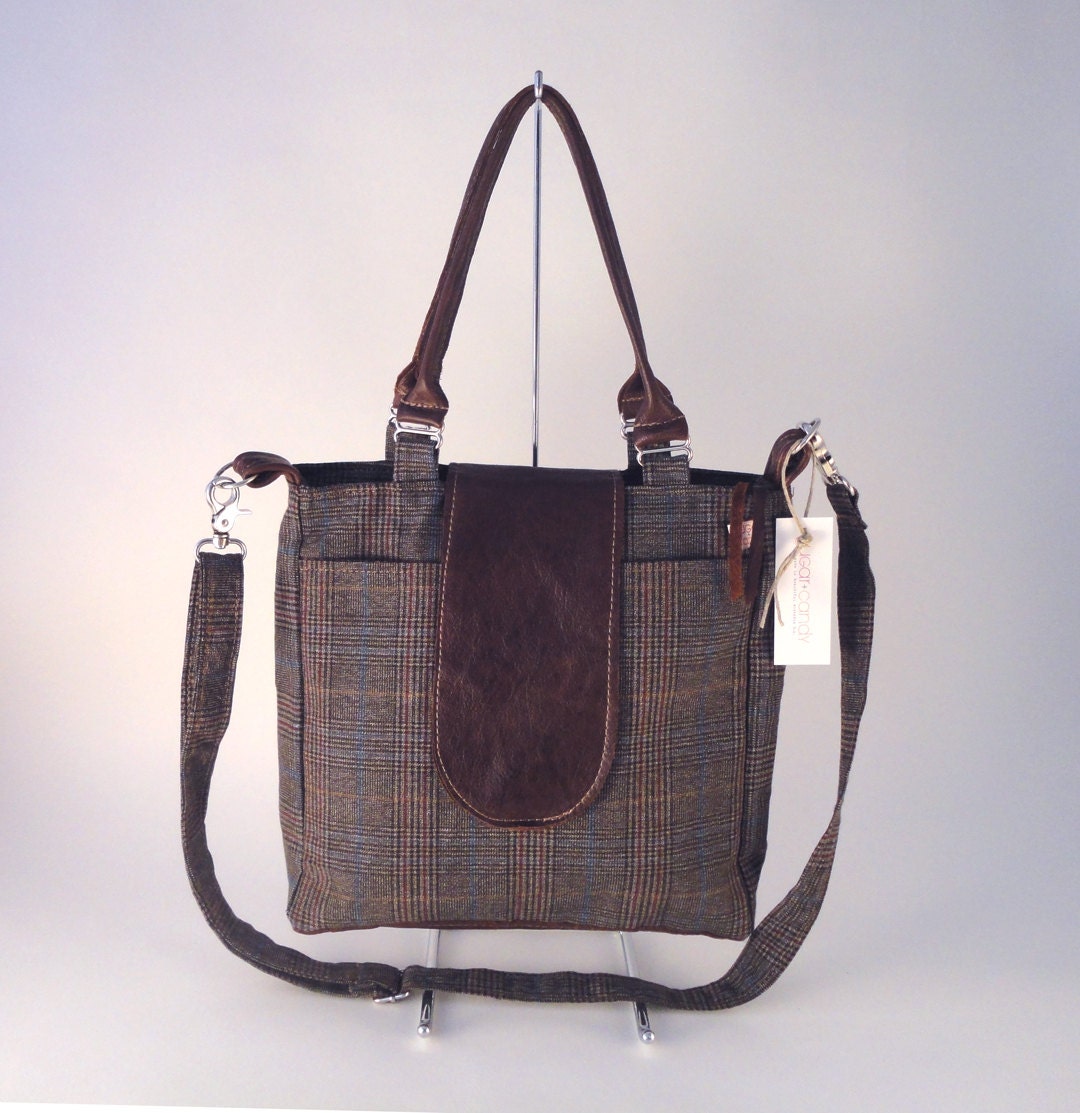 Tote Bag with Leather Crossbody - the Dey Satchel