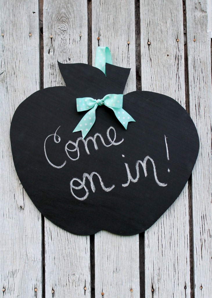 Chalkboard Apple- Patriotic Peacock Original