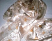 Soft Floral Beige Scarf by Vera