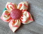 fabric flower hair clip