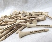 20 Personalized Laser Engraved Golf Tees 2-1/8 in.