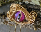 Gothic Steampunk Eye Hair Pins by Twisted Sister Arts