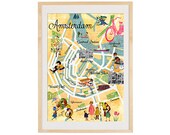 NEW A3 Size: Vintage Amsterdam Map Collage poster print, wall art