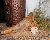 Vintage look,burlap Primitive Crow Cone Hanger,tuck,bowl filler OFG TEAM