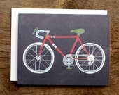 Navy Bike Illustrated Card