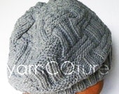 The Basketweave Textured Hat - In GRAY / UNISEX / Winter, Spring,Summer, Fall Fashion Slouch Hat