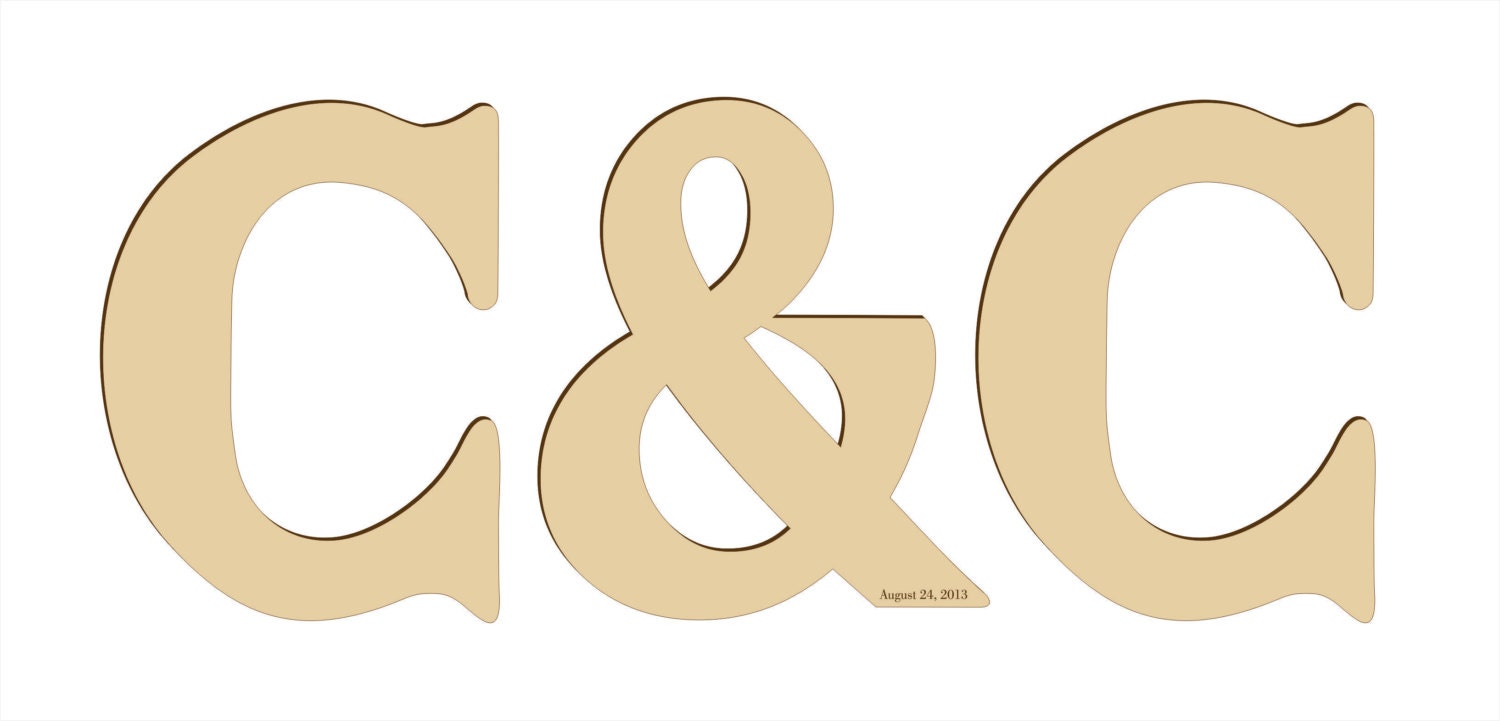 3 wood laser cut letters, 24" tall, 1/4" thick Baltic birch ply for cereinert