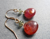 Long Island Sunset Deep Watermelon Tourmaline Earrings Shirzay Collection