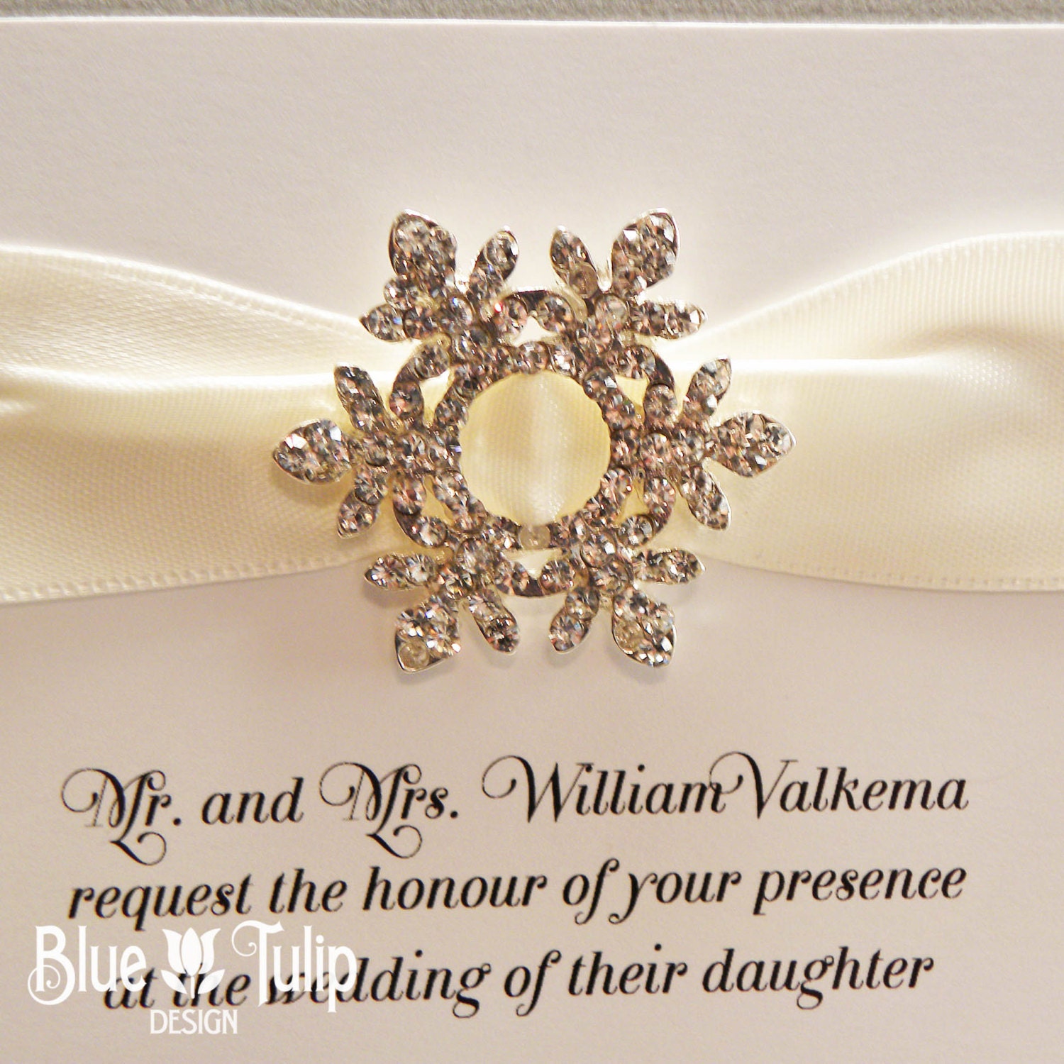 Crystal Snowflake Wedding Invitation