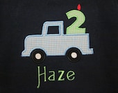 Birthday Truck Toddler Boy's Monogram Applique Shirt