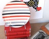 ON SALE Dessert Plate in Capri Stripe