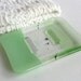 Glass Soap Dish in Mint and Pale Green