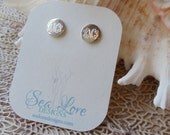 MONOGRAM Earrings, sterling silver earrings, stud earrings