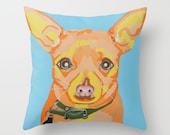 16x16" Throw Pillow Cover featuring Diego the Chihuahua