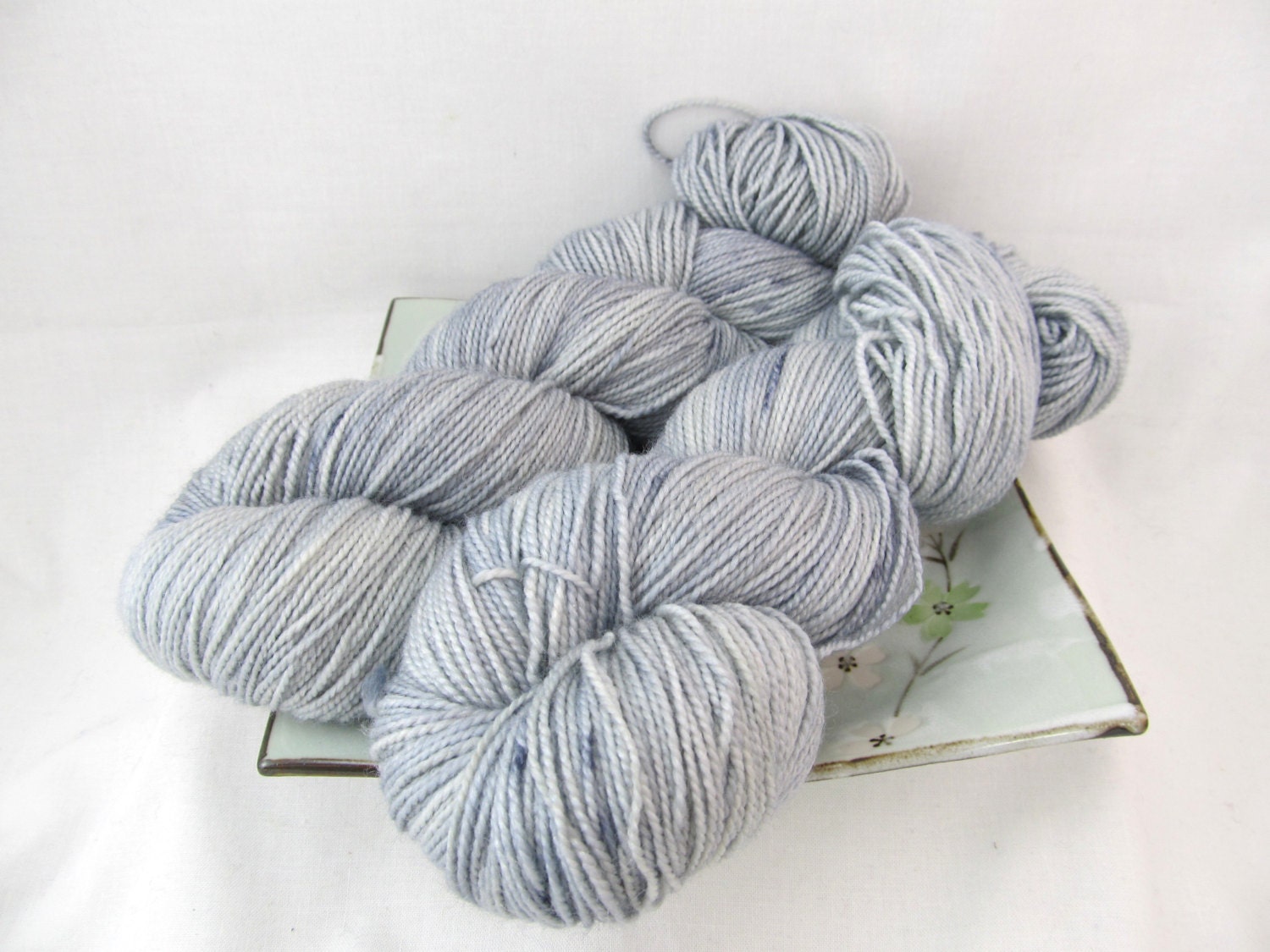 Hand Dyed Sock Yarn, Pebble Silk Sock, Superwash Merino and Silk - Fairy Dust, OOAK