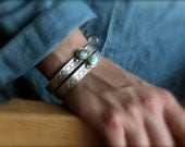 Rain Clouds ................. silver and turquoise cuff bracelet