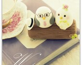 love bird with branch Wedding Cake Topper
