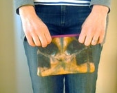 Small hand-dyed zipper pouch