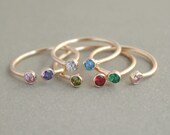 dual birthstone ring in GOLD. two birthstone ring. gemstone couples ring. 14k gold-filled. double birthstone ring.
